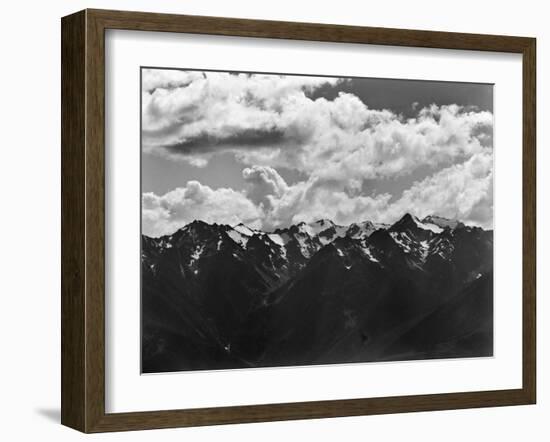 Snowy Peaks of the Olympic Mountains-Peter Stackpole-Framed Photographic Print