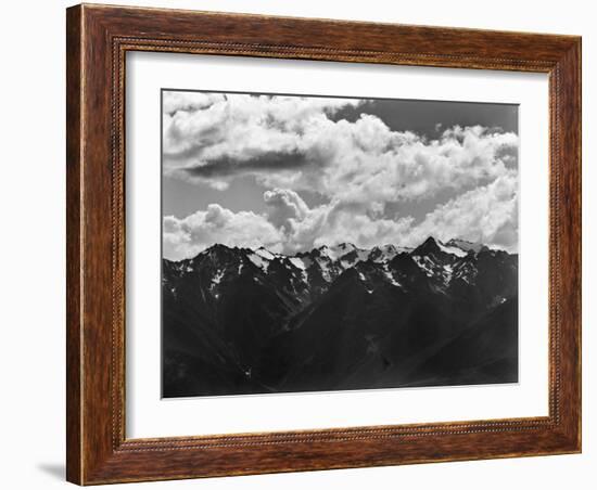 Snowy Peaks of the Olympic Mountains-Peter Stackpole-Framed Photographic Print