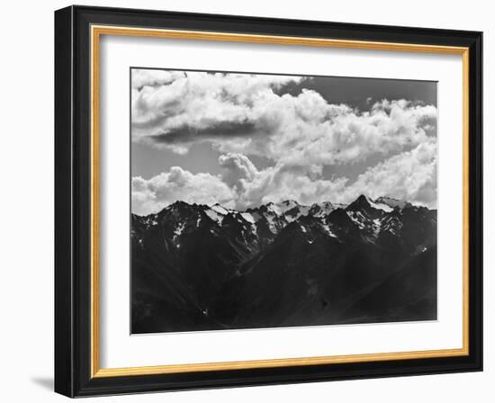 Snowy Peaks of the Olympic Mountains-Peter Stackpole-Framed Photographic Print