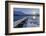 Snowy pier with sun, Buvik, Kvaloy, Troms, Norway-Raimund Linke-Framed Photographic Print