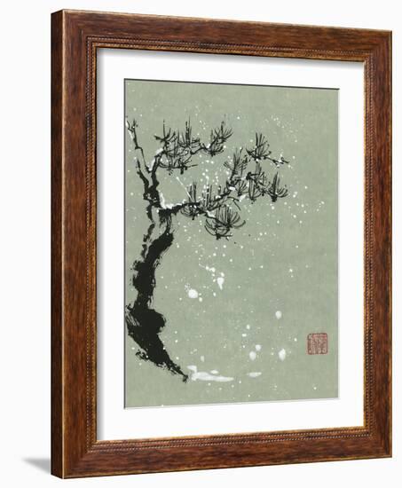 Snowy Pine I-Nan Rae-Framed Art Print