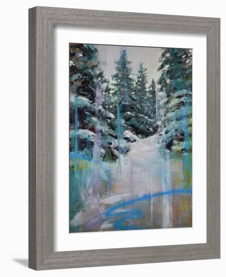 Snowy Pines-James Ayers-Framed Art Print