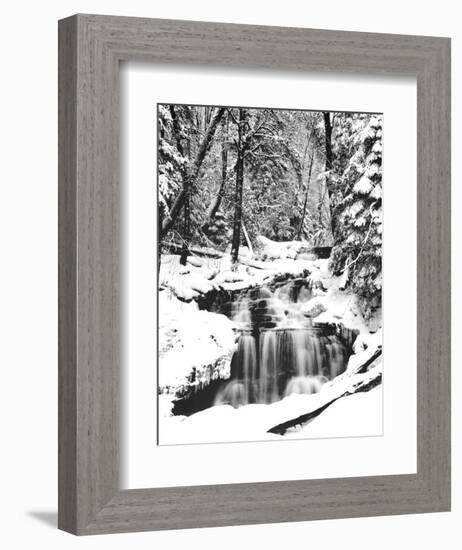Snowy River (Waterfall)-null-Framed Art Print