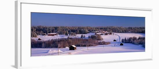 Snowy Rural Landscape Oestra Tavelsjoe Sweden-null-Framed Photographic Print