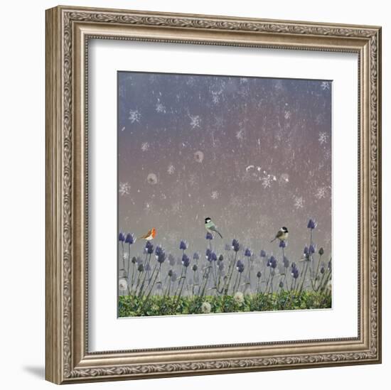 Snowy sky 3-Claire Westwood-Framed Art Print