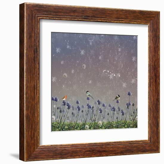 Snowy sky 3-Claire Westwood-Framed Art Print