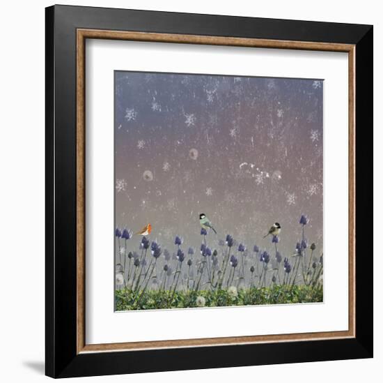 Snowy sky 3-Claire Westwood-Framed Art Print