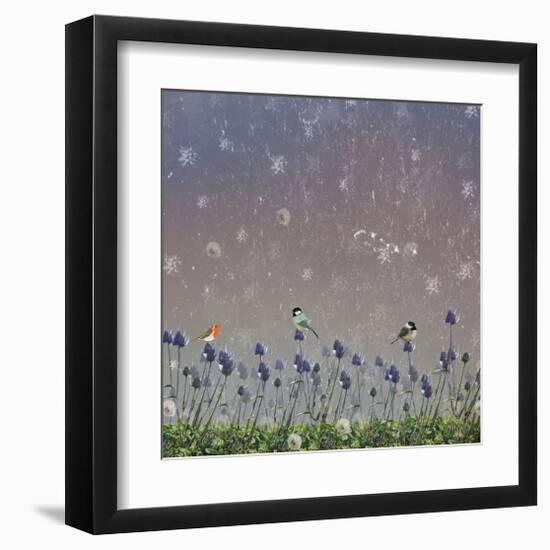 Snowy sky 3-Claire Westwood-Framed Art Print