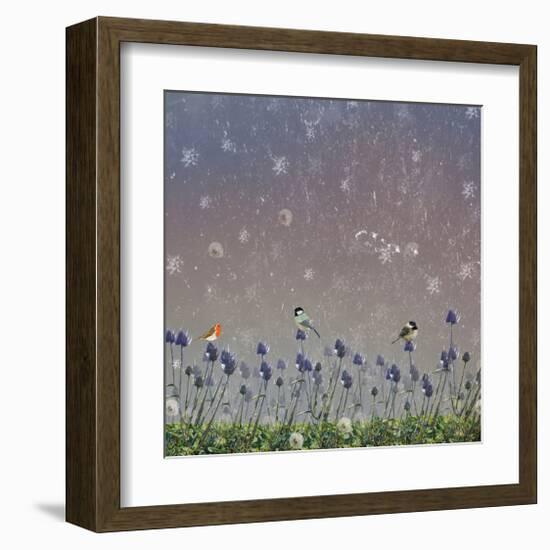 Snowy sky 3-Claire Westwood-Framed Art Print