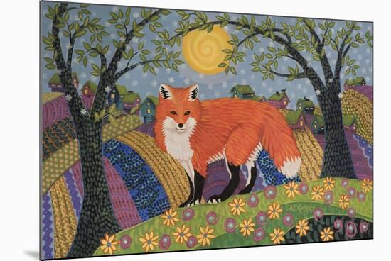 Snowy Spring Fox-K.C. Grapes-Mounted Giclee Print