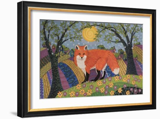 Snowy Spring Fox-K.C. Grapes-Framed Giclee Print