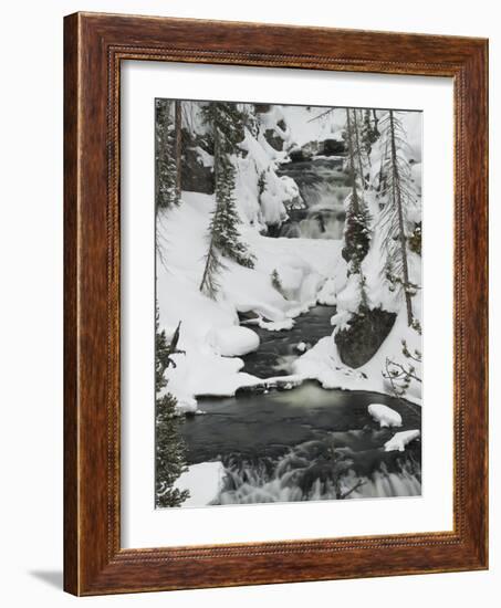 Snowy Stream in Yellowstone National Park, UNESCO World Heritage Site, Wyoming, United States of Am-Kimberly Walker-Framed Photographic Print