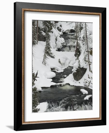 Snowy Stream in Yellowstone National Park, UNESCO World Heritage Site, Wyoming, United States of Am-Kimberly Walker-Framed Photographic Print