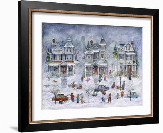 Snowy Streets-Bill Bell-Framed Giclee Print