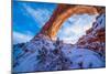 Snowy Sunset at North Window, Arches National Park, Utah Windows Section-Tom Till-Mounted Photographic Print