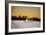 Snowy Sunset in Sag Harbor NY-null-Framed Photo