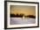 Snowy Sunset in Sag Harbor NY-null-Framed Photo