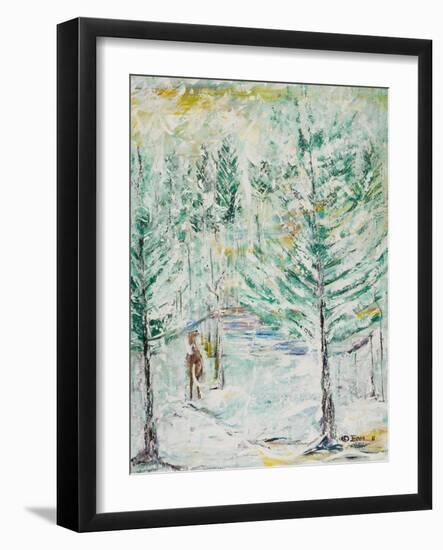 Snowy Woods-Ikahl Beckford-Framed Giclee Print