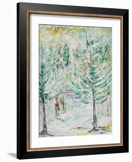 Snowy Woods-Ikahl Beckford-Framed Giclee Print