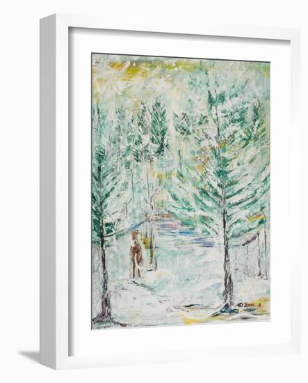 Snowy Woods-Ikahl Beckford-Framed Giclee Print