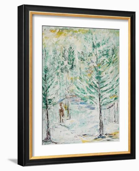 Snowy Woods-Ikahl Beckford-Framed Giclee Print