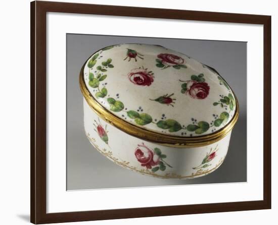 Snuffbox Decorated with Roses, Ca 1750-null-Framed Giclee Print