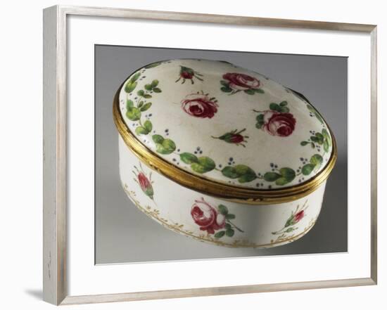 Snuffbox Decorated with Roses, Ca 1750-null-Framed Giclee Print