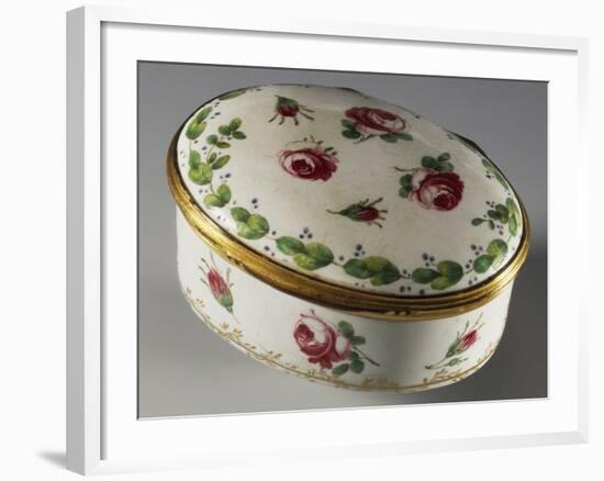 Snuffbox Decorated with Roses, Ca 1750-null-Framed Giclee Print