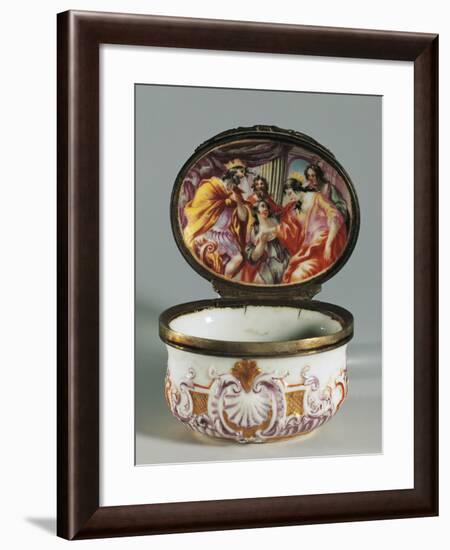 Snuffbox Decorated with Shells and Rocaille Scrolls with Biblical Episode-null-Framed Giclee Print