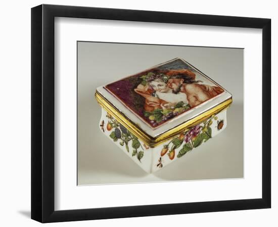 Snuffbox with Floral Decorations and Fauns-null-Framed Giclee Print