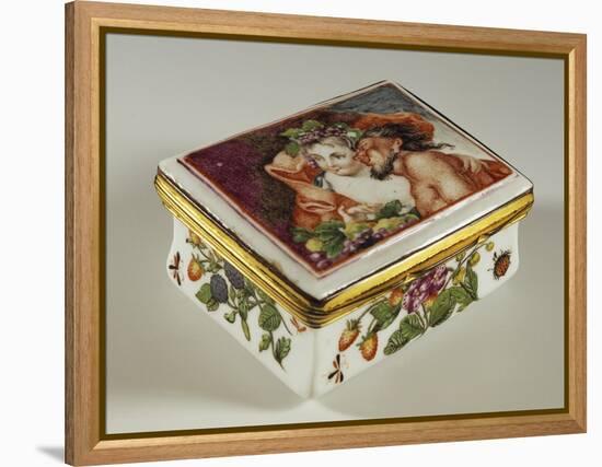 Snuffbox with Floral Decorations and Fauns-null-Framed Premier Image Canvas