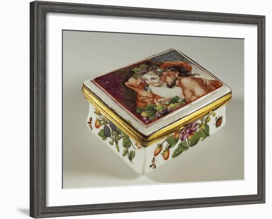 Snuffbox with Floral Decorations and Fauns-null-Framed Giclee Print