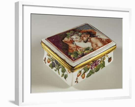 Snuffbox with Floral Decorations and Fauns-null-Framed Giclee Print