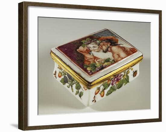 Snuffbox with Floral Decorations and Fauns-null-Framed Giclee Print