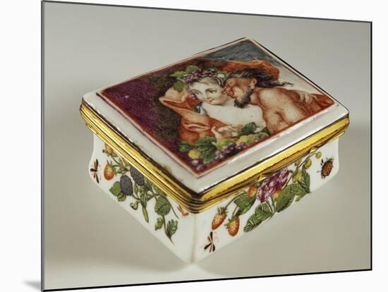 Snuffbox with Floral Decorations and Fauns-null-Mounted Giclee Print