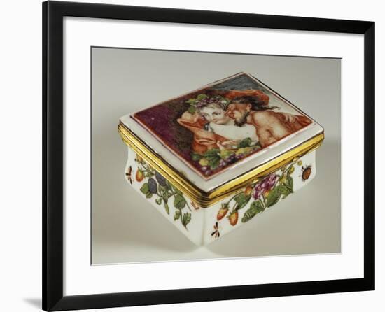 Snuffbox with Floral Decorations and Fauns-null-Framed Giclee Print