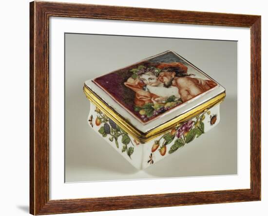 Snuffbox with Floral Decorations and Fauns-null-Framed Giclee Print