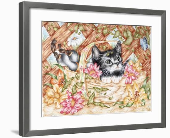 Snug in a Trug-Karen Middleton-Framed Giclee Print