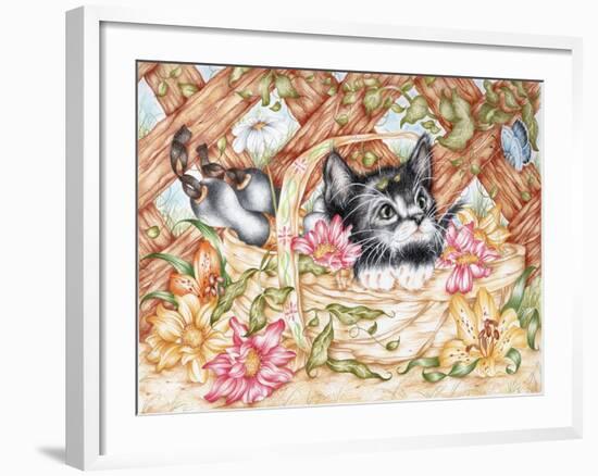 Snug in a Trug-Karen Middleton-Framed Giclee Print