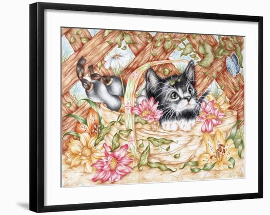 Snug in a Trug-Karen Middleton-Framed Giclee Print