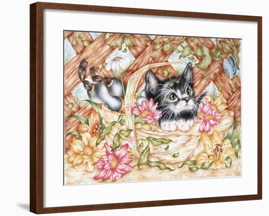 Snug in a Trug-Karen Middleton-Framed Giclee Print