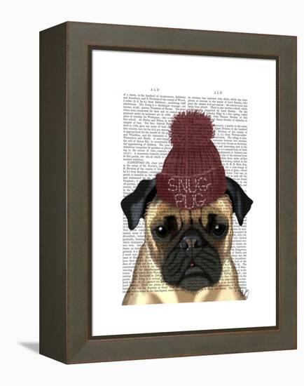 Snug Pug-Fab Funky-Framed Stretched Canvas