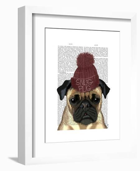 Snug Pug-Fab Funky-Framed Art Print