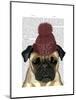 Snug Pug-Fab Funky-Mounted Art Print