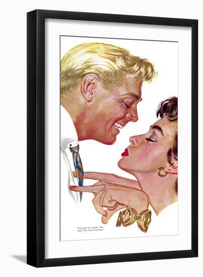 So I'm a Bum - Saturday Evening Post "Leading Ladies", March 31, 1956 pg.32-Bob Hilbert-Framed Giclee Print