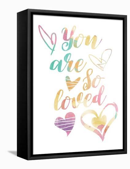 So Loved-Jace Grey-Framed Stretched Canvas