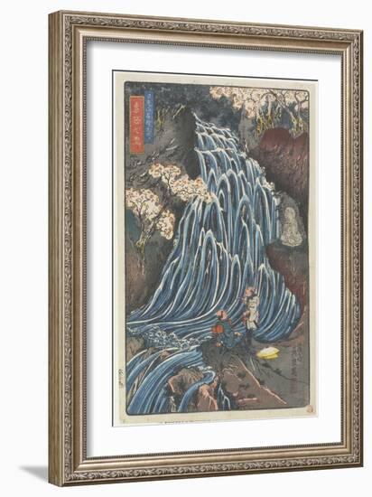 So Men (Wheat Noodle) Waterfall, 1844-1848-Keisai Eisen-Framed Giclee Print