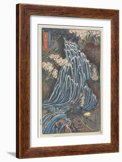 So Men (Wheat Noodle) Waterfall, 1844-1848-Keisai Eisen-Framed Giclee Print