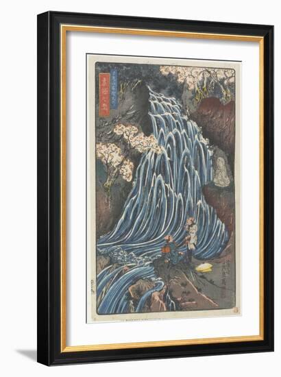 So Men (Wheat Noodle) Waterfall, 1844-1848-Keisai Eisen-Framed Giclee Print