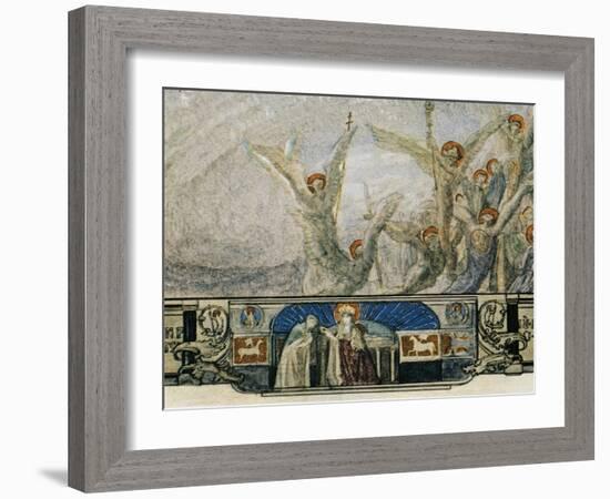 So Mirrored in That Light from Higher Place, I Saw on Countless Seats and Round and Round-Dante Alighieri-Framed Giclee Print